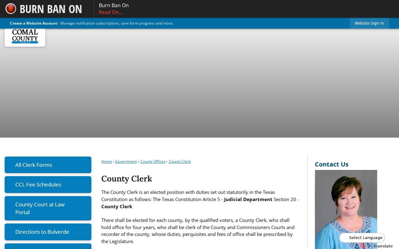 Canyon Lake residents directory Comal County Clerk records office