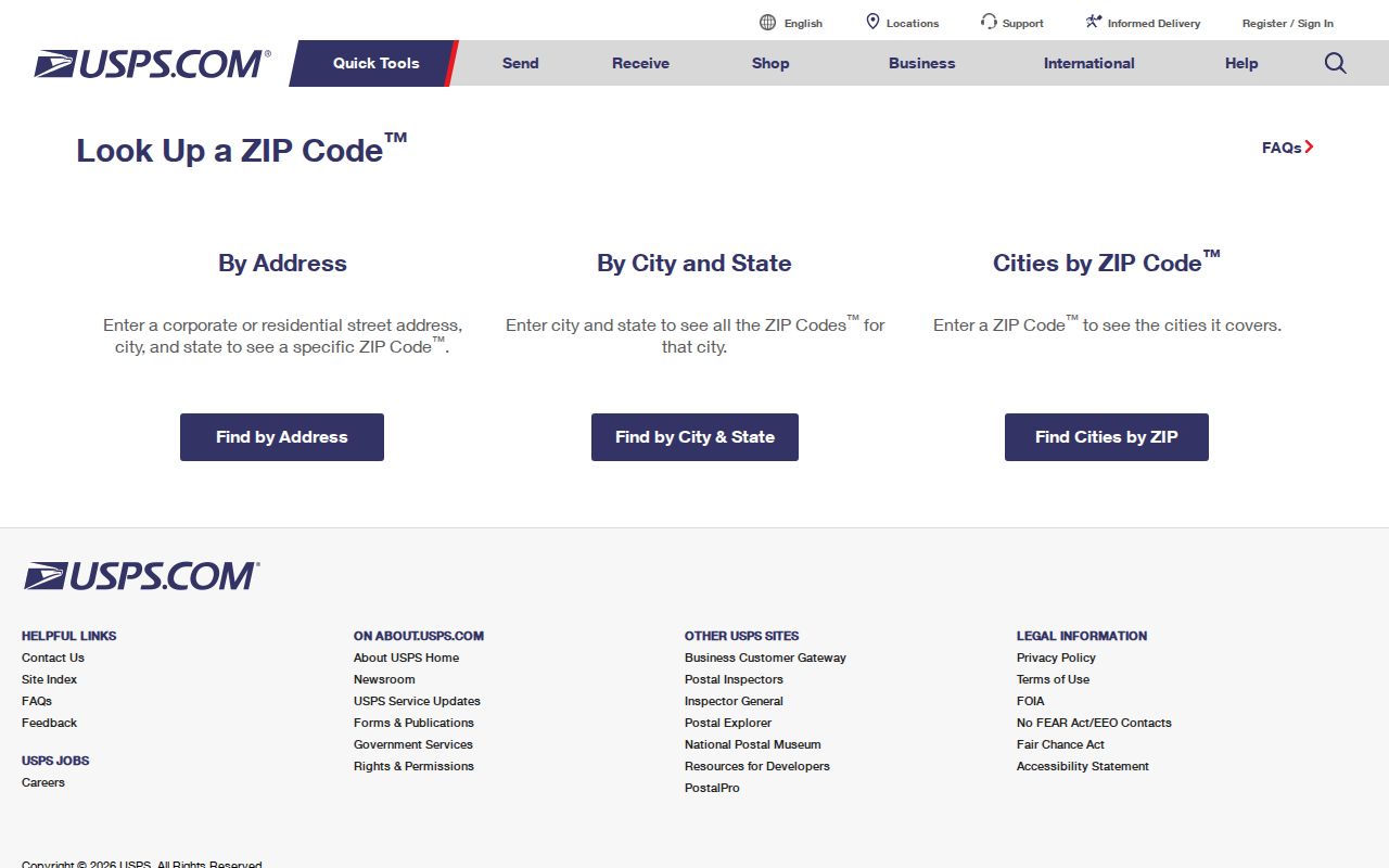 Canyon Lake ZIP code directory access to USPS ZIP Code Lookup